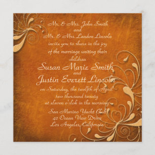 Fall Rhapsody Square Invitation