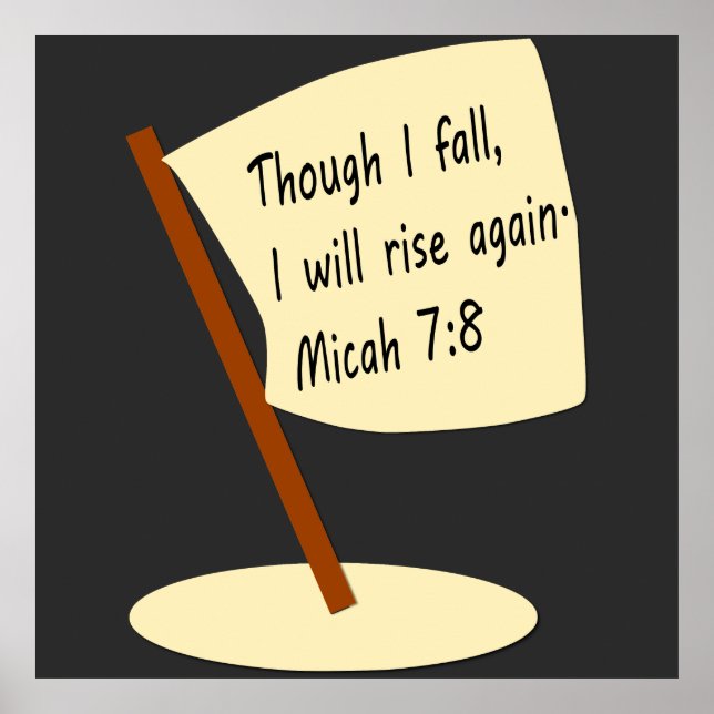 FALL & RISE Bible Verse Poster (Front)