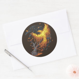 Fall Rising Classic Round Sticker