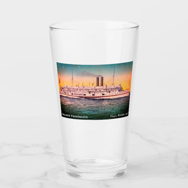 Fall River Line, Steamship 'Providence' Glass (Front)