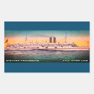 Fall River Line, Steamship 'Providence' Rectangular Sticker