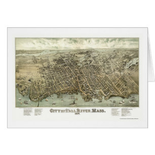 Fall River, MA Panoramic Map - 1877