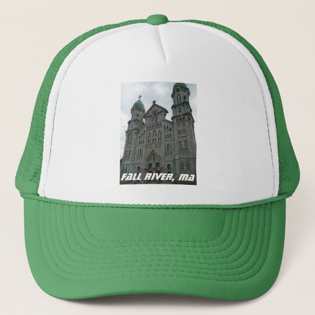 Fall River, Massachusetts Gothic Church Trucker Hat (Front)