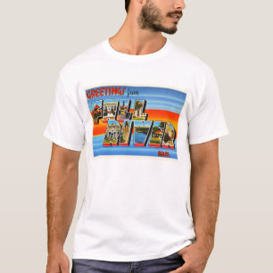 Fall River Massachusetts MA Old Travel Souvenir T-Shirt