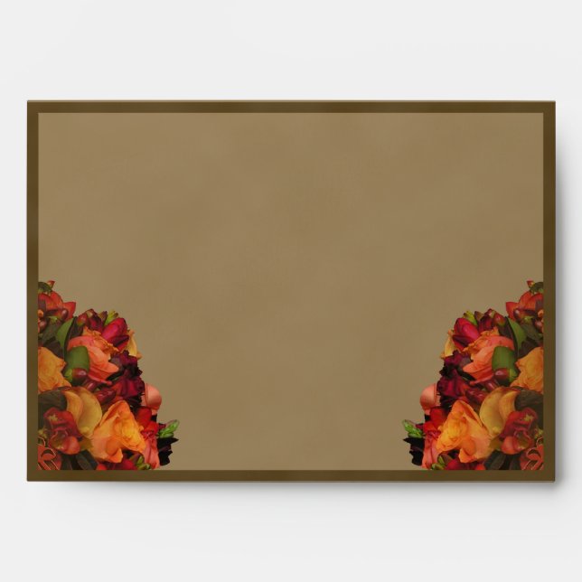 Fall Rose Bouquet Envelope (Front)