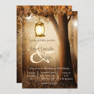 Fall Rustic Autumn Tree Wedding Invitation