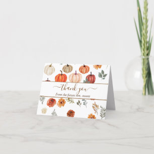 Fall Rustic Bridal Shower Folded Thank You Card