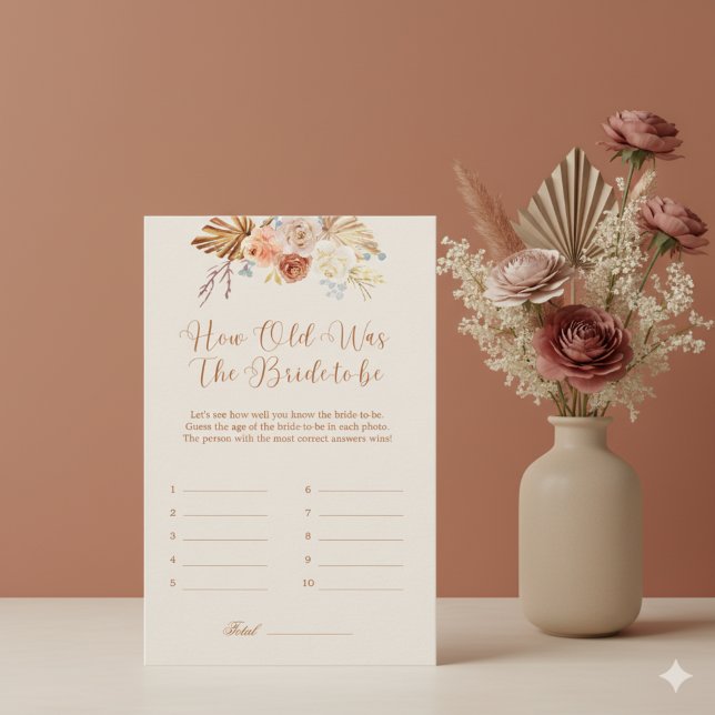 Fall Rustic How Old Was The Bride-to-be Game (Creator Uploaded)