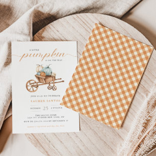 Fall Rustic - Little Pumpkin Baby Shower   Invitation
