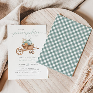 Fall Rustic - Little Pumpkin Baby Shower   Invitation