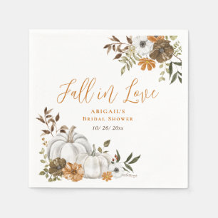 Fall Rustic Pumpkin Bridal Shower Napkin