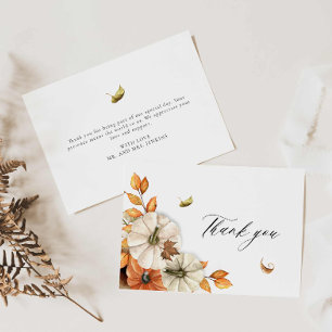 Fall Rustic Wedding Thank You Card