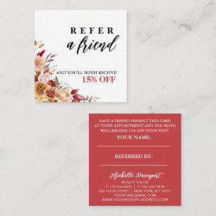 Fall sales friends referral card