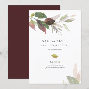 Fall Save the Date Design Wedding Announcement