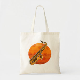 Fall Saxophone Autumn Saxophonist Jazz Musician Tote Bag