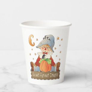 Fall Scarecrow Sweet Harvest Dreams Paper Cups
