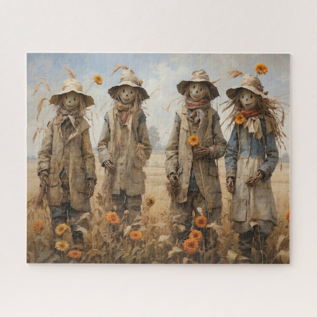 Fall Scarecrows Puzzle (Horizontal)