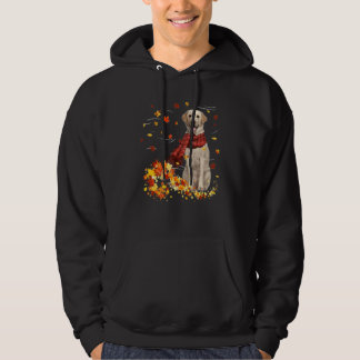Fall Scarf  Labrador Dog Autumn Falling Leaves Hoodie