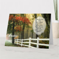 Fall Scene Custom Pastor Appreciation From All