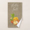 Fall Season Burlap and Pumpkins Hand Towel