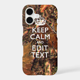 Fall Season Camouflage Keep Calm Your Text