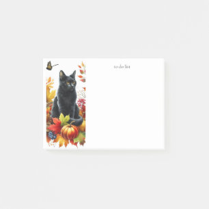 Fall Season Cat To Do List  Post-it Notes