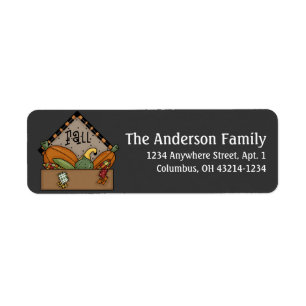 Fall Season Country Sign Return Address Labels