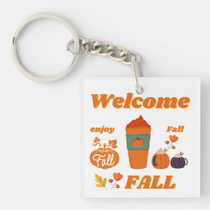 Fall season design key ring
