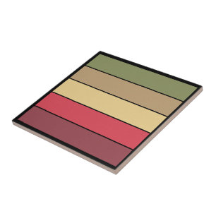 Fall Season Earth Tone Colours On Watercolor Paper Tile