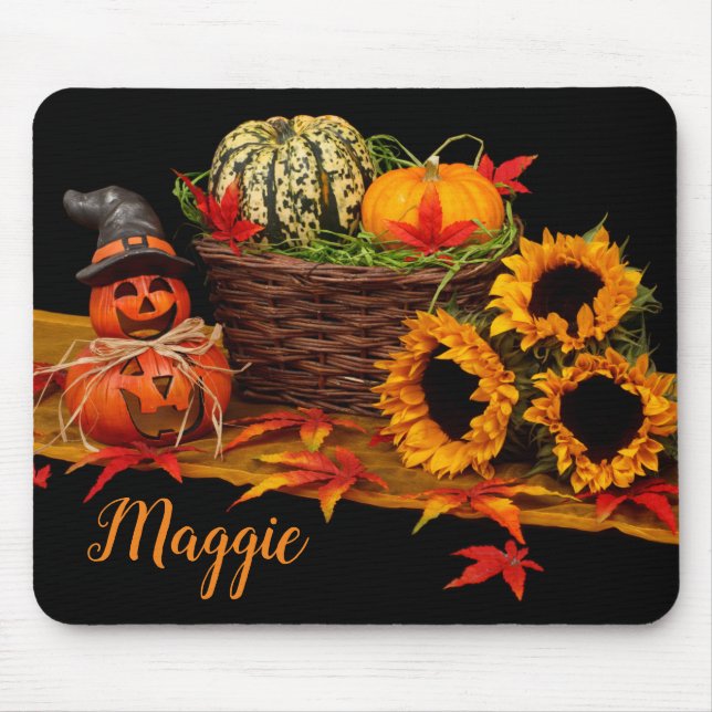 Fall Season Halloween October Mouse Pad (Front)