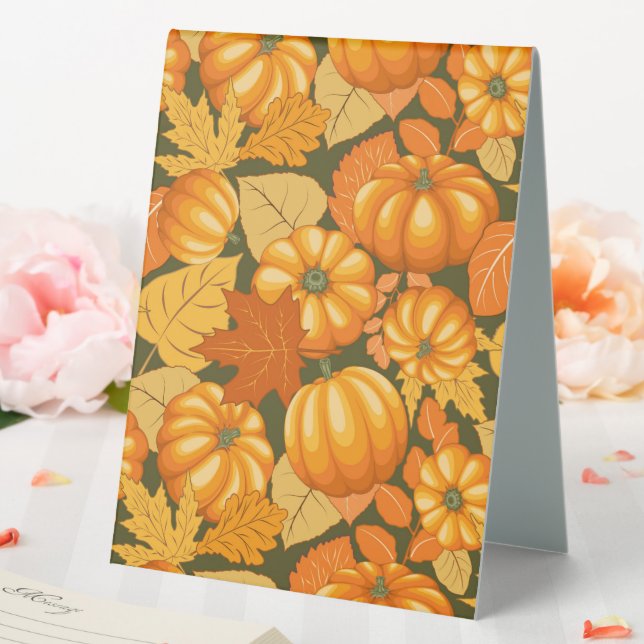 Fall Season Halloween Pumpkins Pattern (In SItu (Wedding))