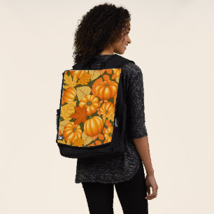 Fall Season Halloween Pumpkins Pattern Backpack