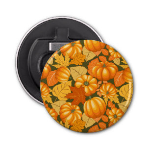 Fall Season Halloween Pumpkins Pattern Bottle Opener