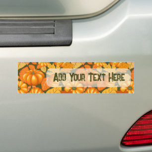 Fall Season Halloween Pumpkins Pattern Bumper Sticker