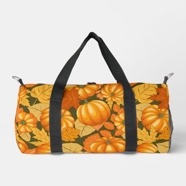 Fall Season Halloween Pumpkins Pattern Duffle Bag (Front)