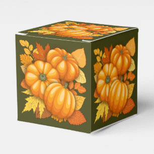 Fall Season Halloween Pumpkins Pattern Favour Box