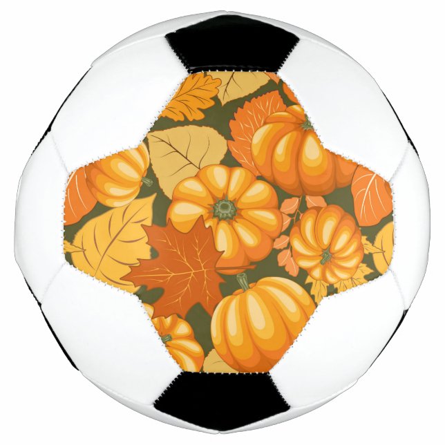 Fall Season Halloween Pumpkins Pattern Football (Front)