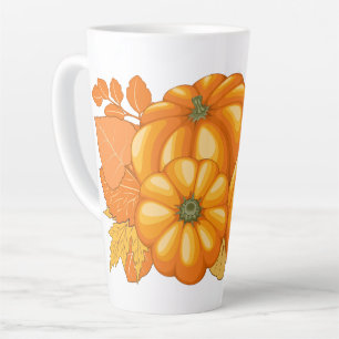 Fall Season Halloween Pumpkins Pattern Latte Mug