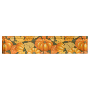 Fall Season Halloween Pumpkins Pattern Nameplate
