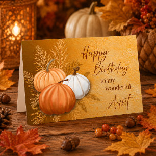 Fall Season Happy Birthday to My Wonderful Aunt Card