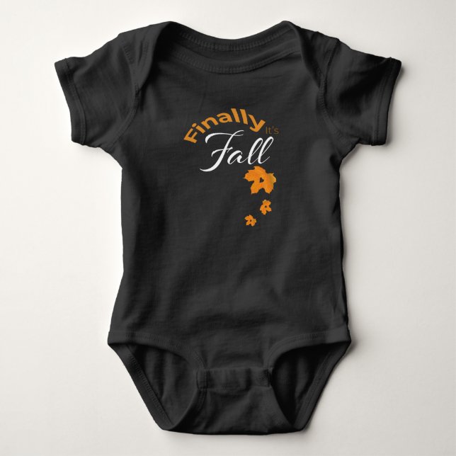 Fall Season - It's Finally Fall Design Baby Bodysuit (Front)