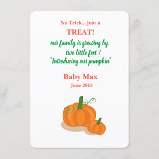 fall season pregnancy anouncement invitation
