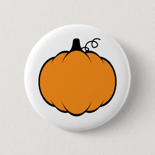 Fall Season Pumpkin Drawing 6 Cm Round Badge