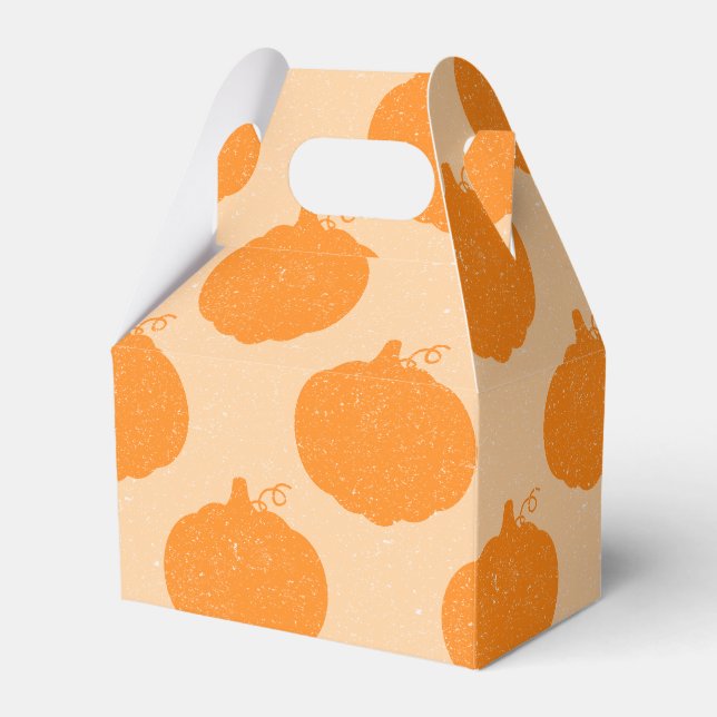 Fall Season Pumpkin Drawing Custom Text  Favour Box (Front Side)