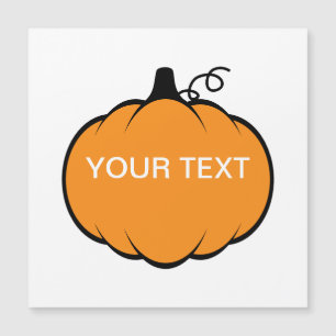 Fall Season Pumpkin Drawing Custom Text Magnet