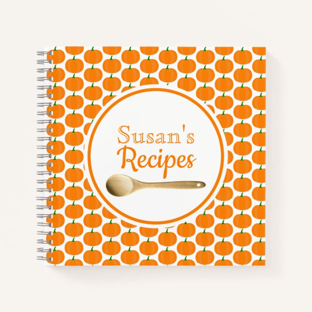 Fall Season Pumpkin Family Favourite Recipes  Notebook (Front)