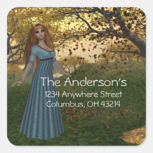 Fall Season Queen - Fantasy Address Stickers 2