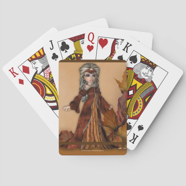 Fall Season Queen Playing Cards (Back)