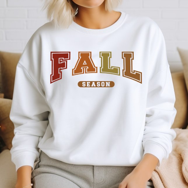 Fall Season Trendy Autumn Varsity Sweatshirt (Creator Uploaded)