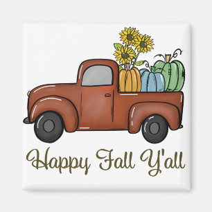 fall season truck magnet
